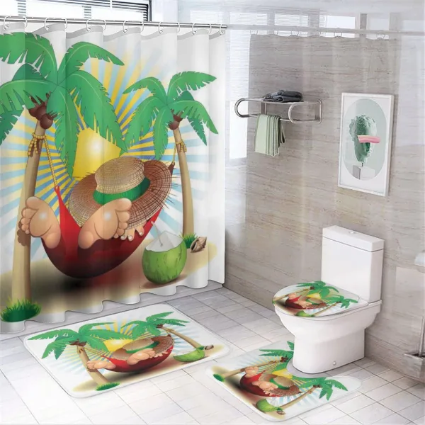 Exotic Summer Paradise on a shower curtain