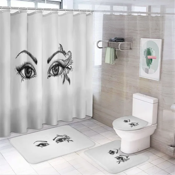 Feather Butterfly Woman on a shower curtain