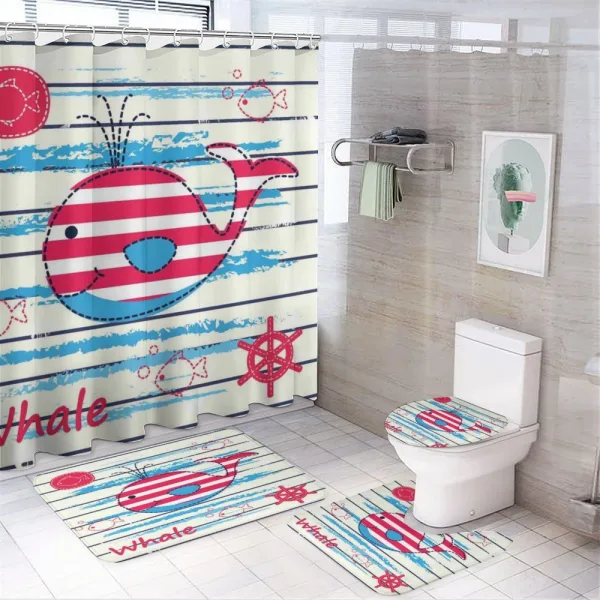 Fish Sailor Marine Sea on a shower curtain