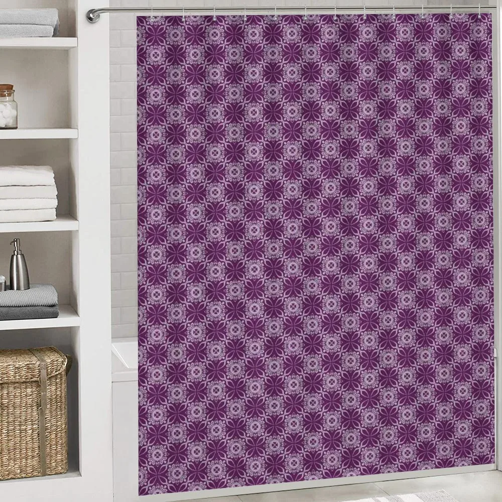 Floral Tiles Purple Tones — Detail 4