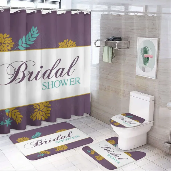 Flowers Bride Party on a shower curtain