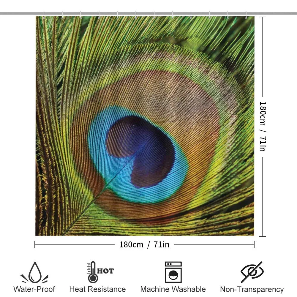 Green Peacock Feathers — Detail 2