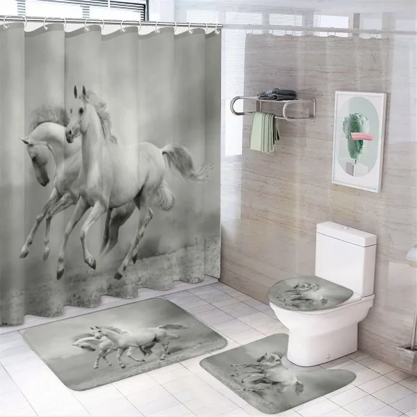 Horse Freedom Theme on a shower curtain