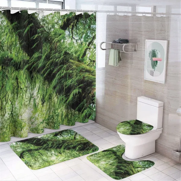 Idyllic Spring Jungle on a shower curtain