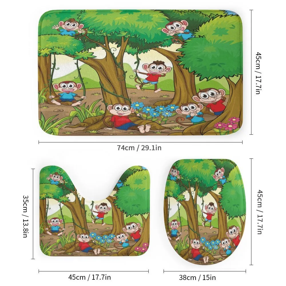 Kid Apes Play in Forest — Detail 1