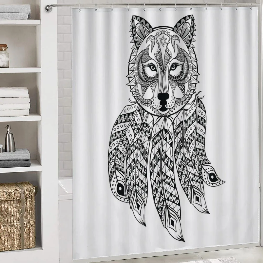 Native America Wolf Head — Detail 4