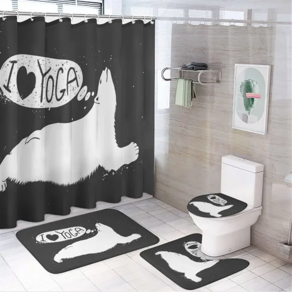 Polar Bear Grunge on a shower curtain