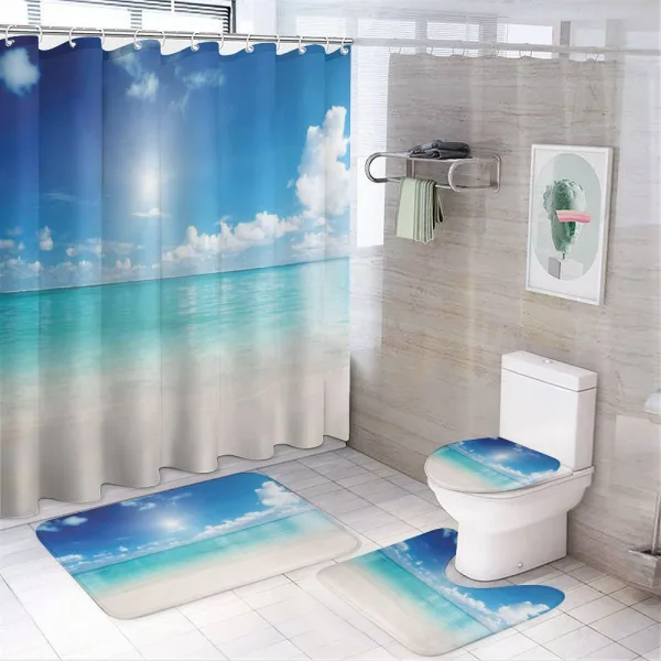 Sky and Tropical Sea on a shower curtain
