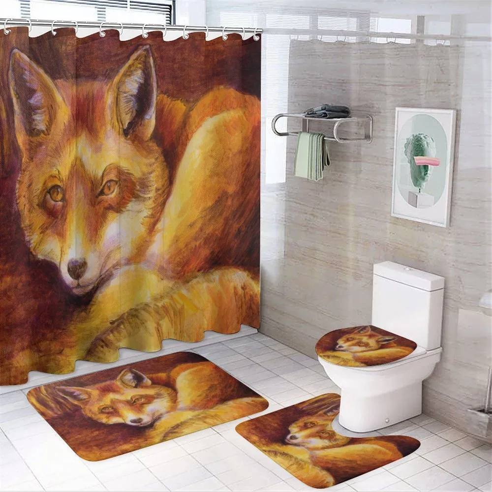 Vibrant Art Fox Resting — Your design