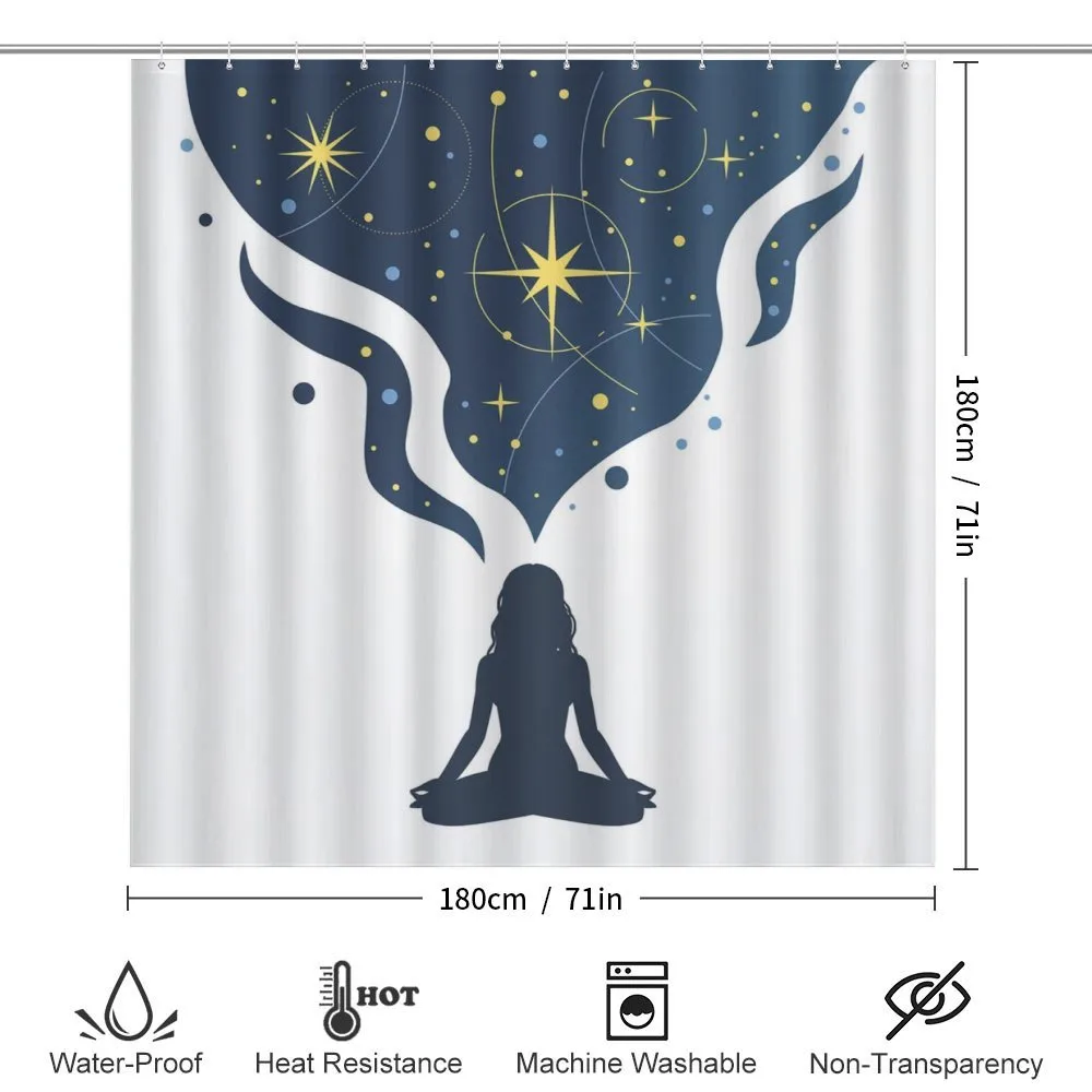 Woman Yoga with Starry Smoke — Detail 2