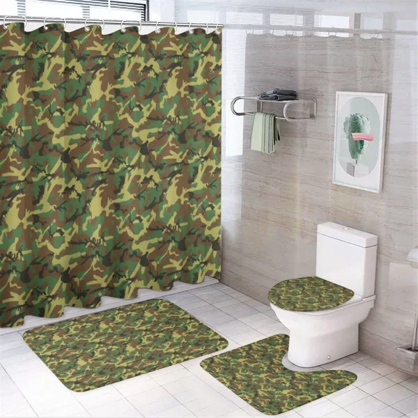 Woodland Abstract Jungle on a shower curtain