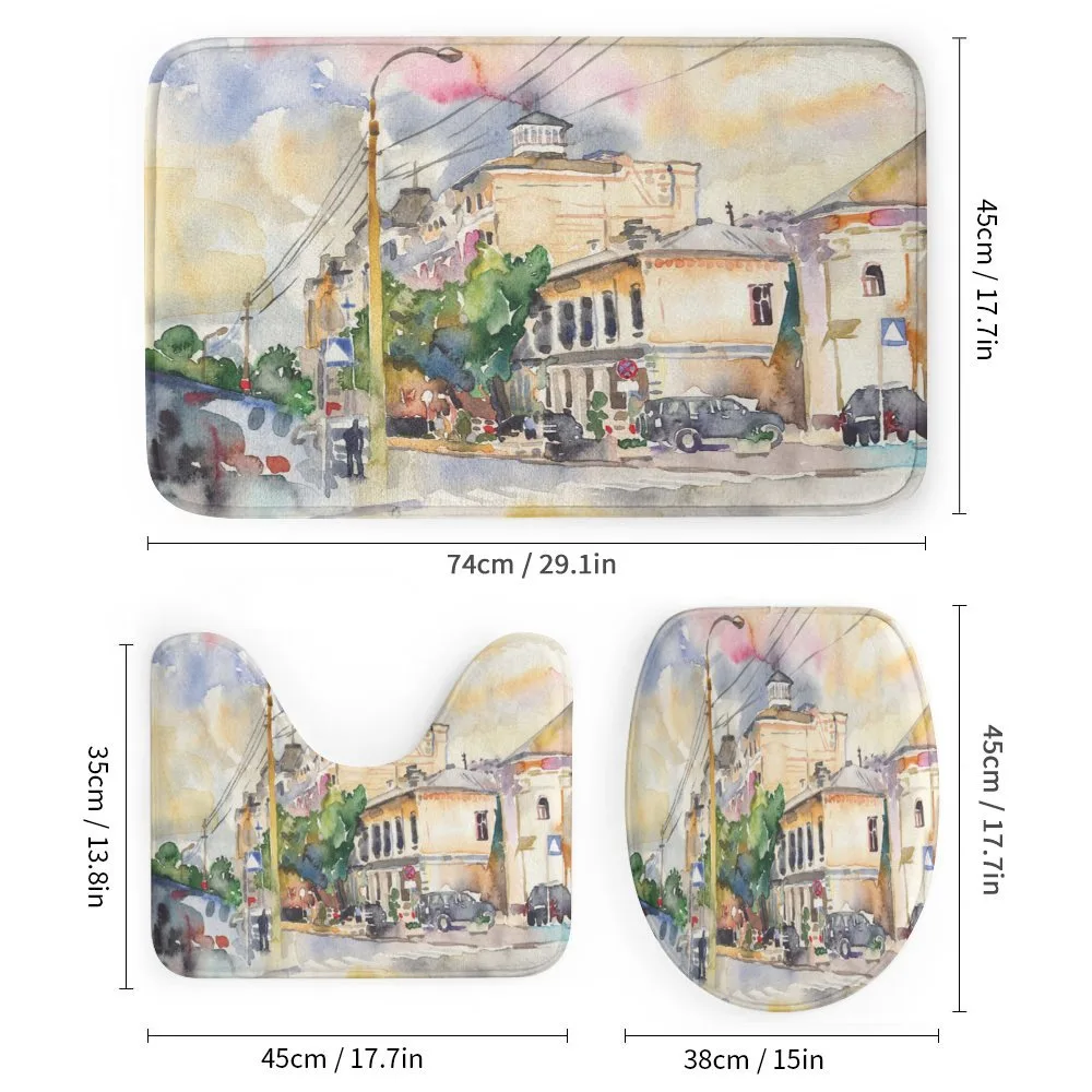 City Street Watercolors — Detail 1