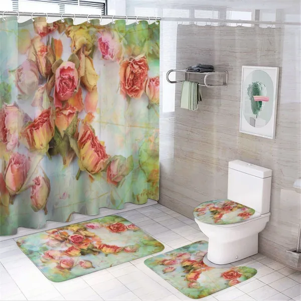 Dried Petals Nostalgia on a shower curtain