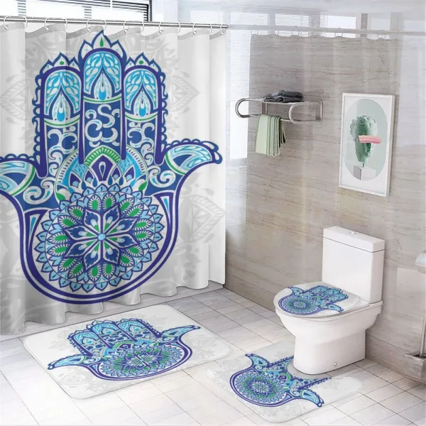 Eastern Floral on a shower curtain