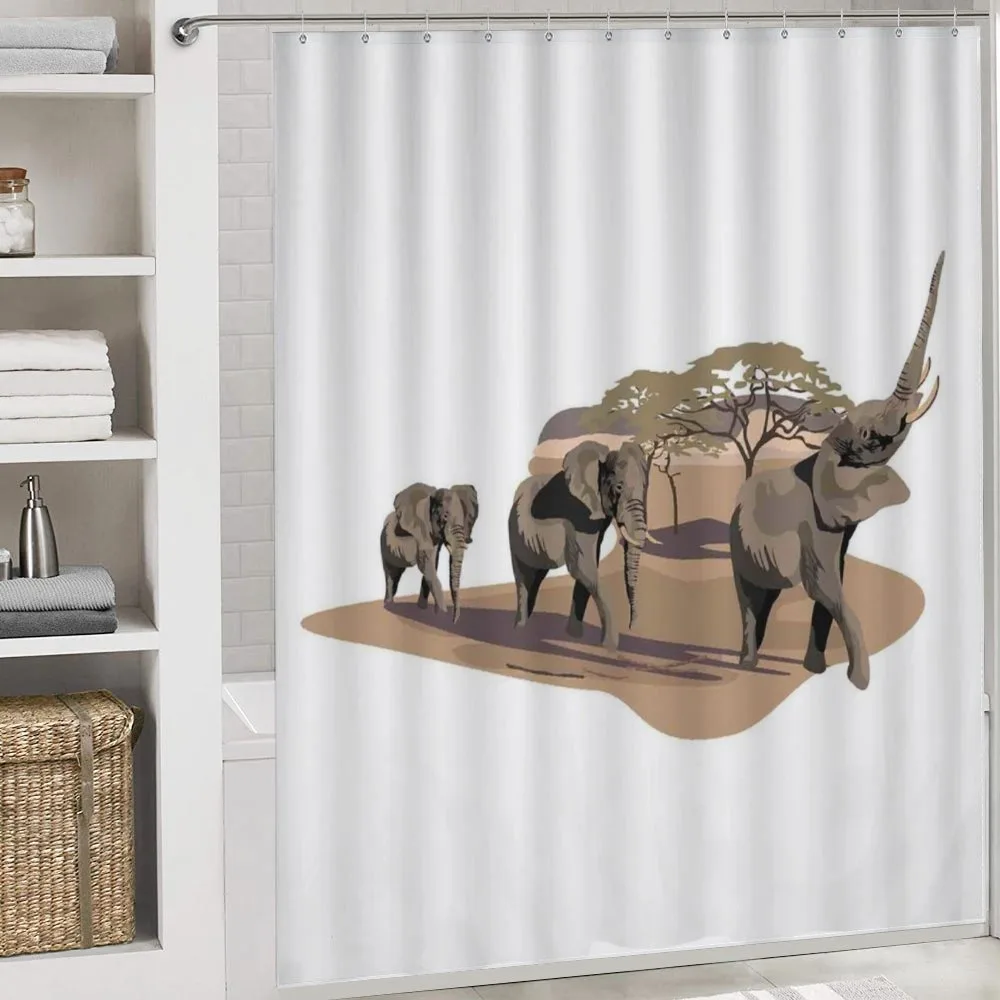 Elephants on Savannah — Detail 4
