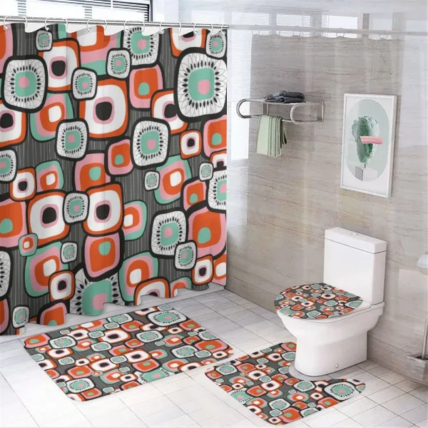 Funk Lava Flowers Forms on a shower curtain
