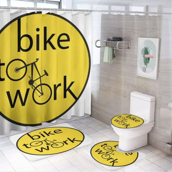 Healthy Life Theme on a shower curtain