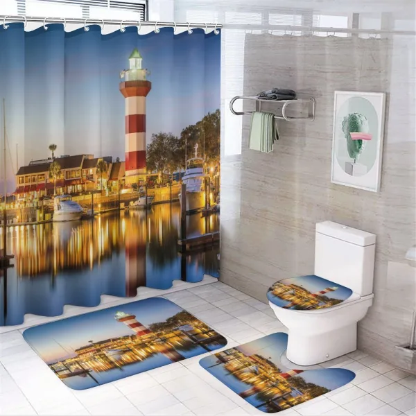 Hilton Head Boats on a shower curtain
