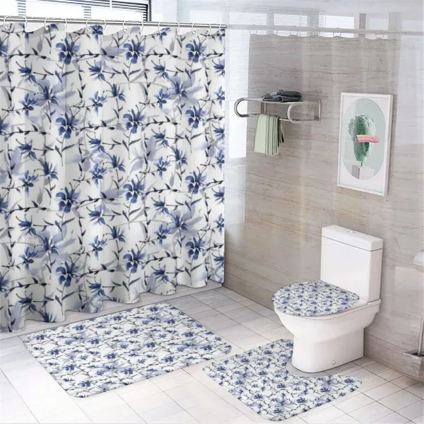 Ink on a shower curtain