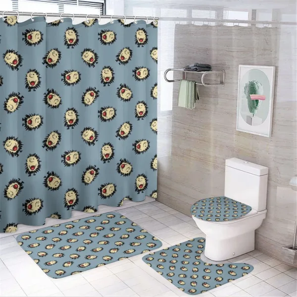 Mascot with Jar of Jam on a shower curtain