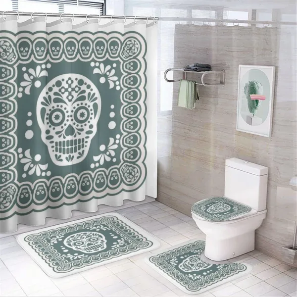 Mexicans on a shower curtain