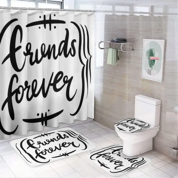 Monochrome Motivational on a shower curtain