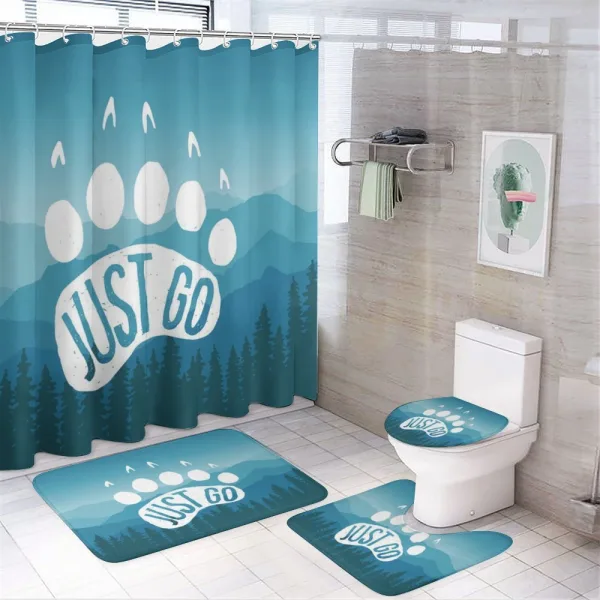 Mountains Graphic on a shower curtain
