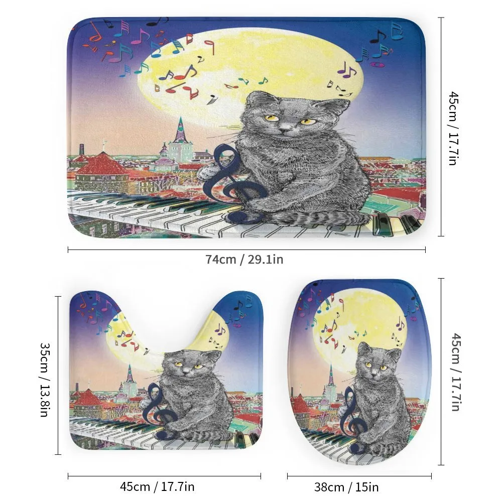 Musical Notes Cat — Detail 1