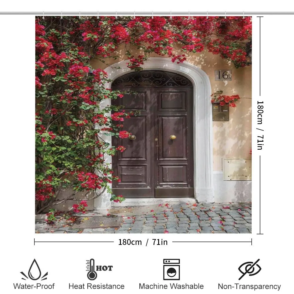Old Door with Flowers — Detail 2
