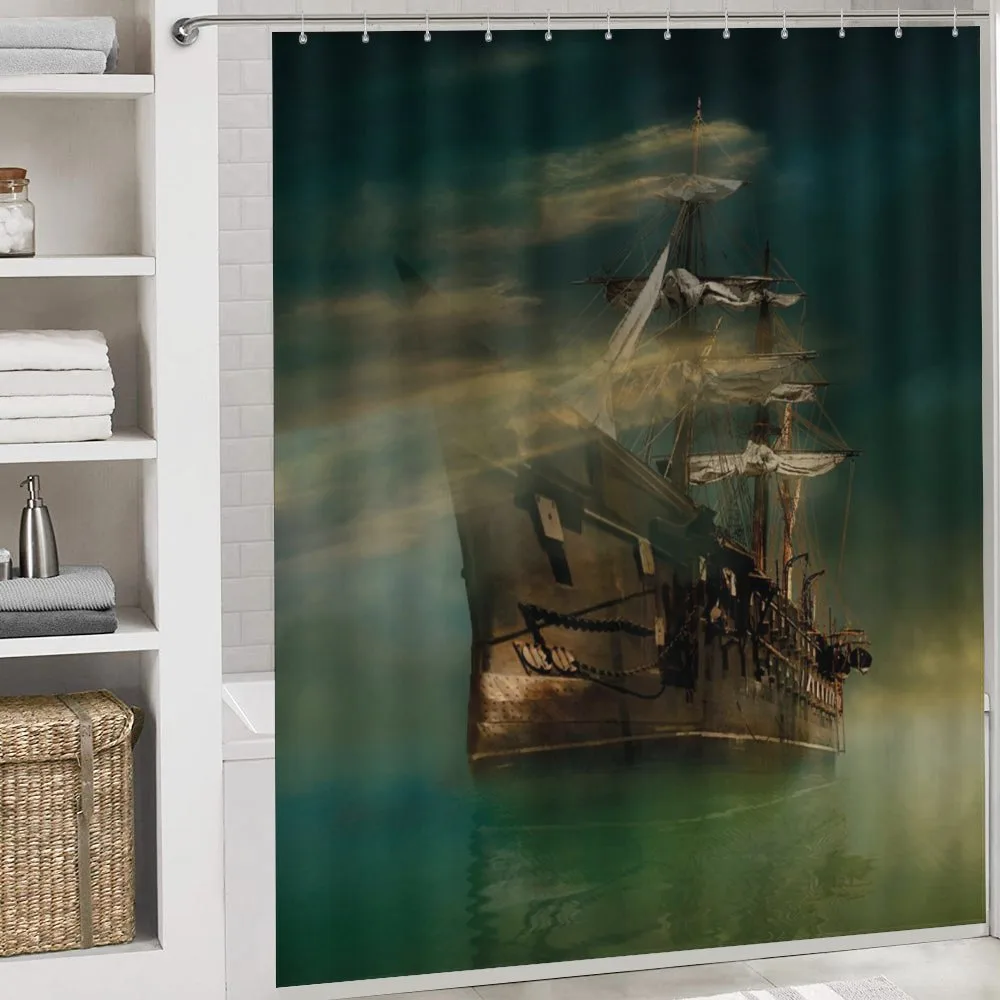 Old Ship on Calm Waters — Detail 4