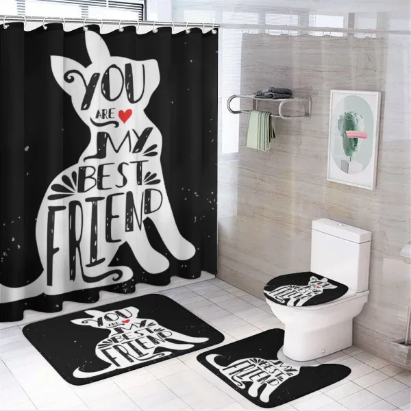 Puppy Lover Buddy on a shower curtain