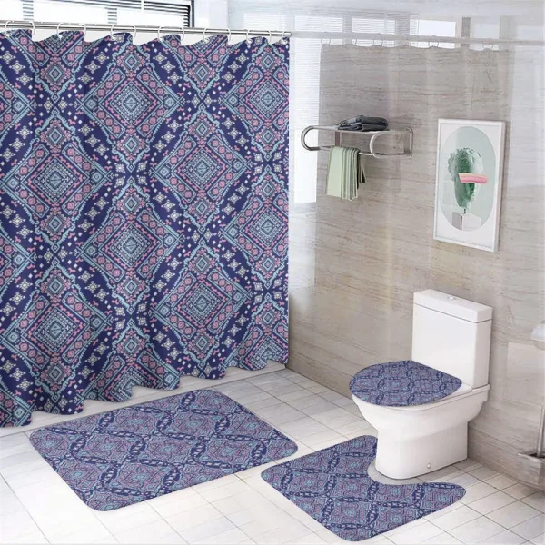 Tribal Cultural Motifs on a shower curtain