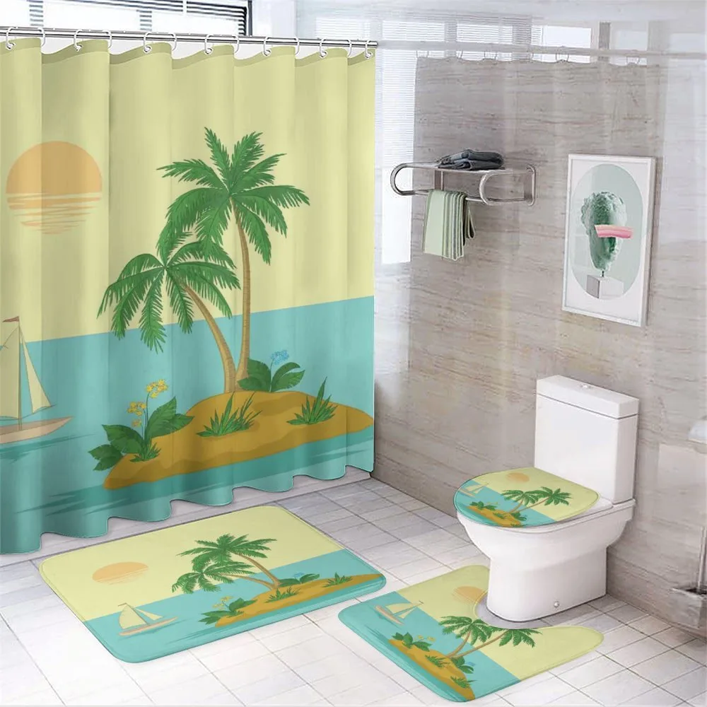 Tropical Palm Tree and Boat — Your design
