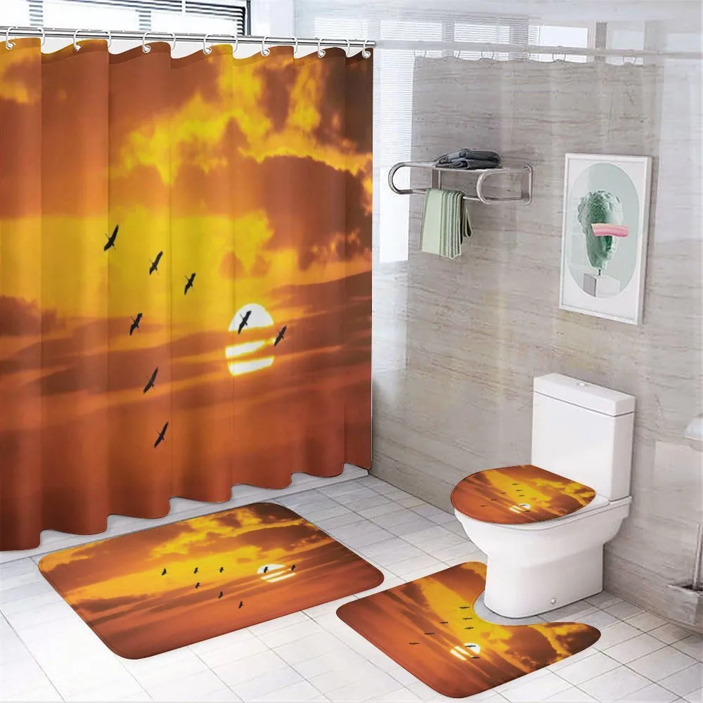 Birds Flying at Sunset — Your design