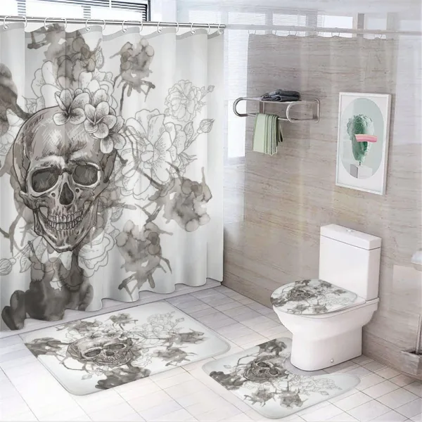 Designed Print on a shower curtain