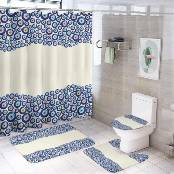 Framework on a shower curtain