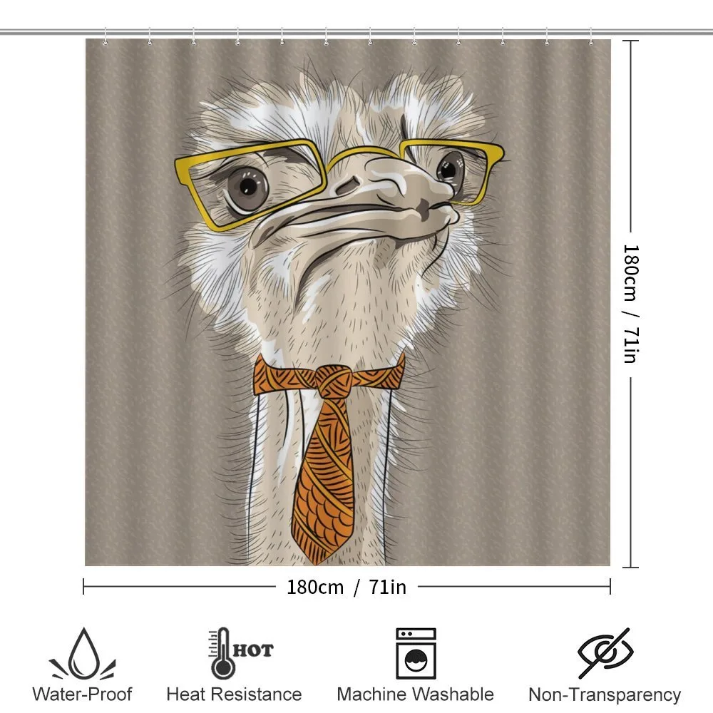 Funny Hipster Ostrich — Detail 2