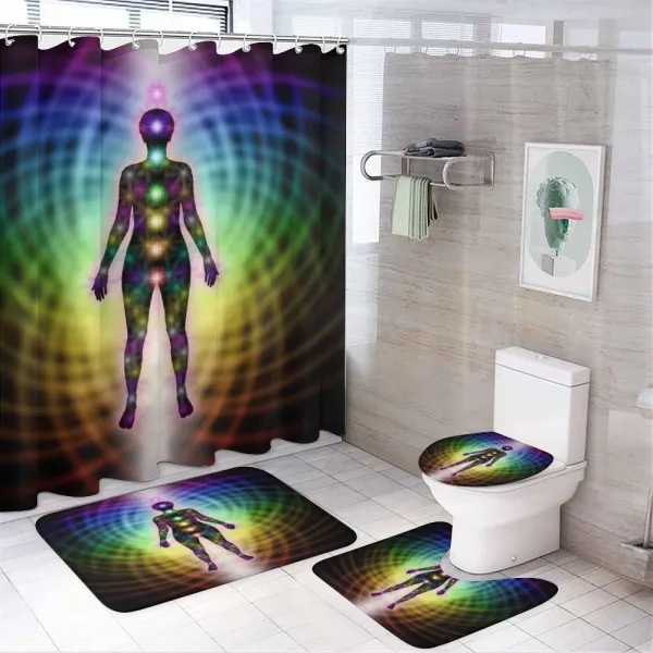 Geometric Diagram Energy on a shower curtain