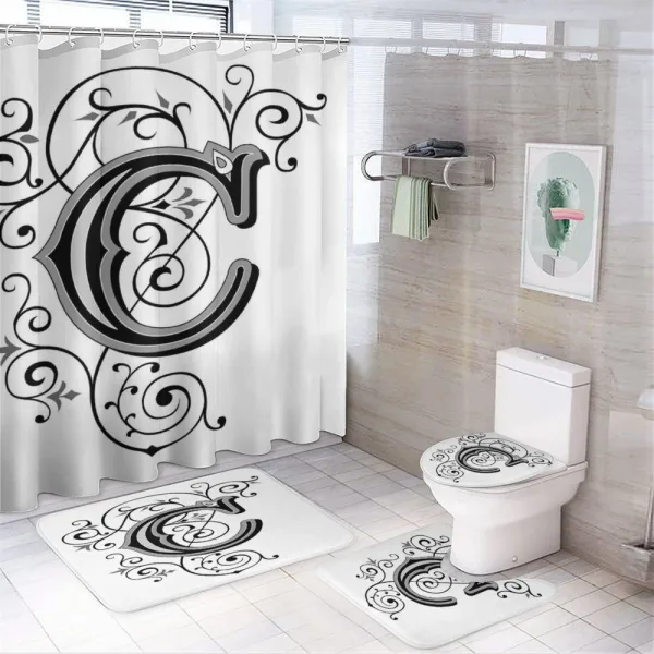 Gothic Vintage Capital on a shower curtain