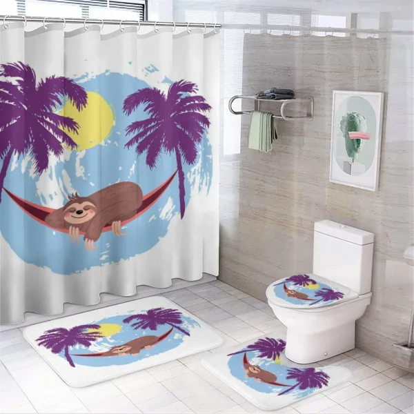 Hammock and Chill Art on a shower curtain