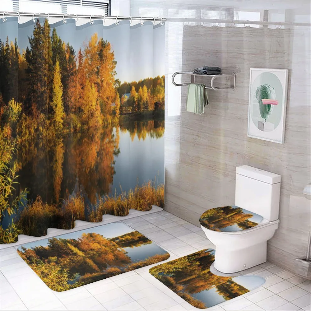 Lake Woodland at Sunset — Your design