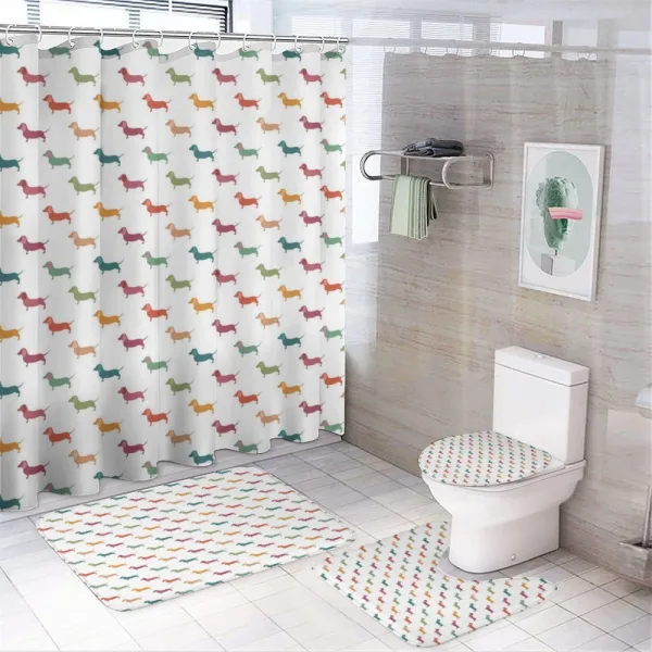 Little Dachshund Breeds on a shower curtain
