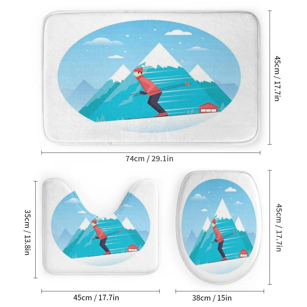 Man Skiing on a Snowy Hill — Detail 1