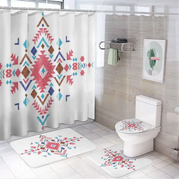 Modern Frame on a shower curtain