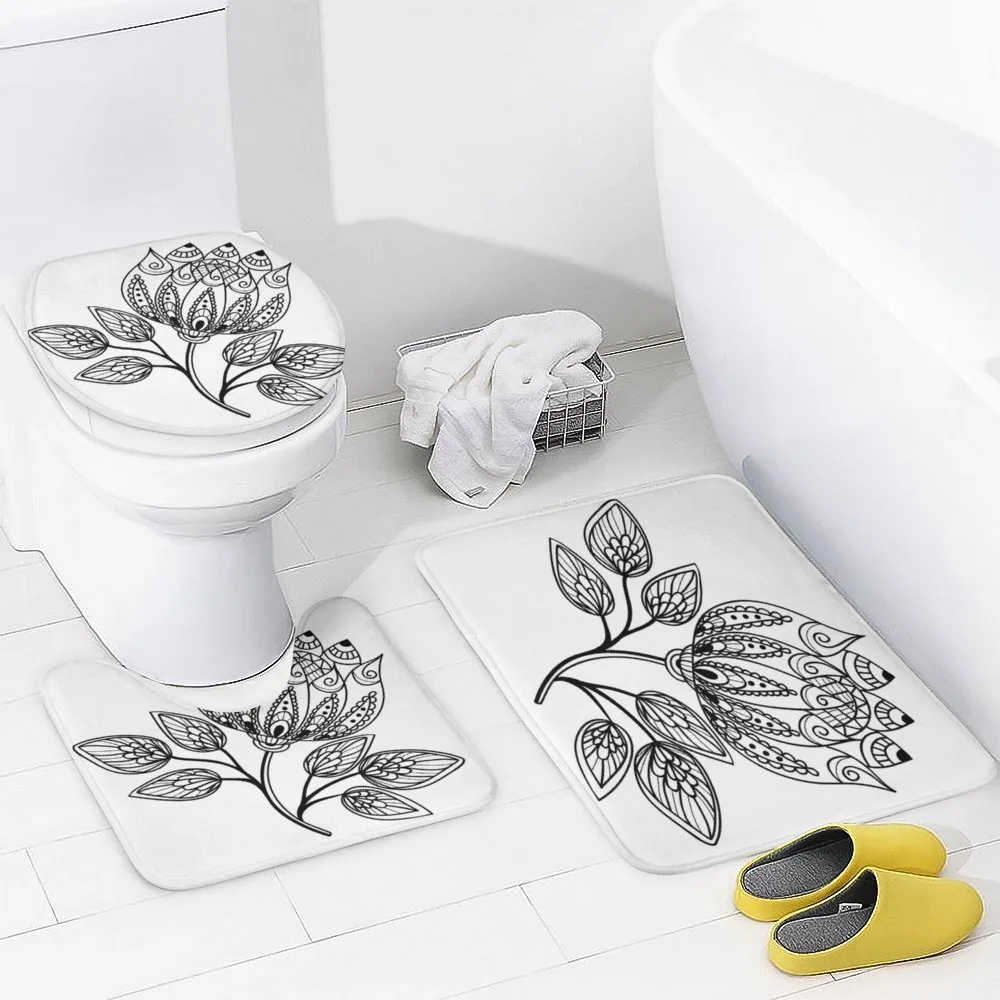 Monochrome Floral Pattern — Detail 3