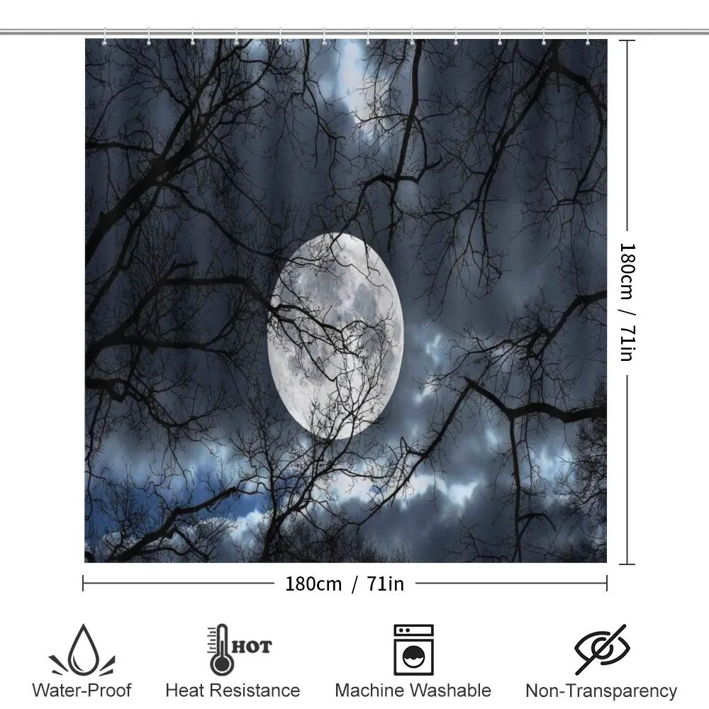 Moon at Night in Forest — Detail 2
