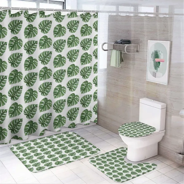 Palm Leaves Nature on a shower curtain