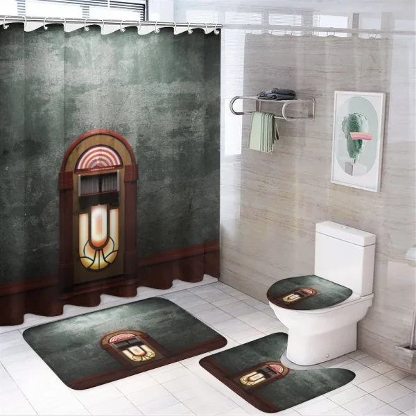 Scary Movie Music Box on a shower curtain