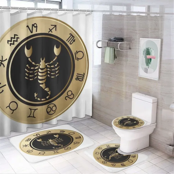 Signs Circle on a shower curtain
