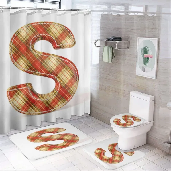 Uppercase S Concept on a shower curtain